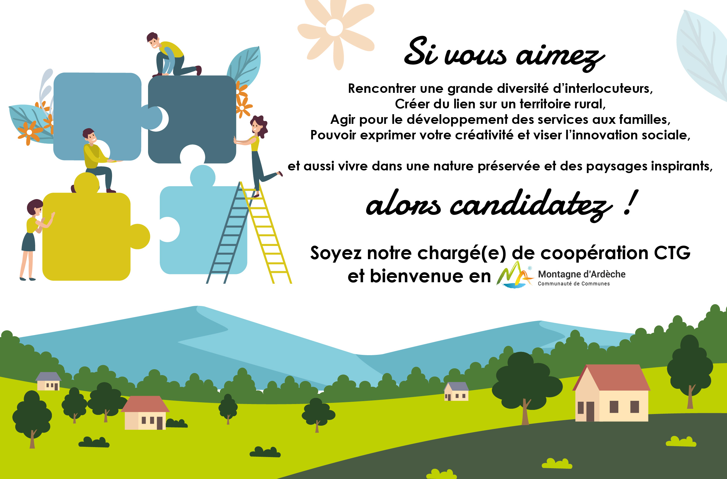 rejoignez-nous recrutement communauté de communes montagne d'ardèche