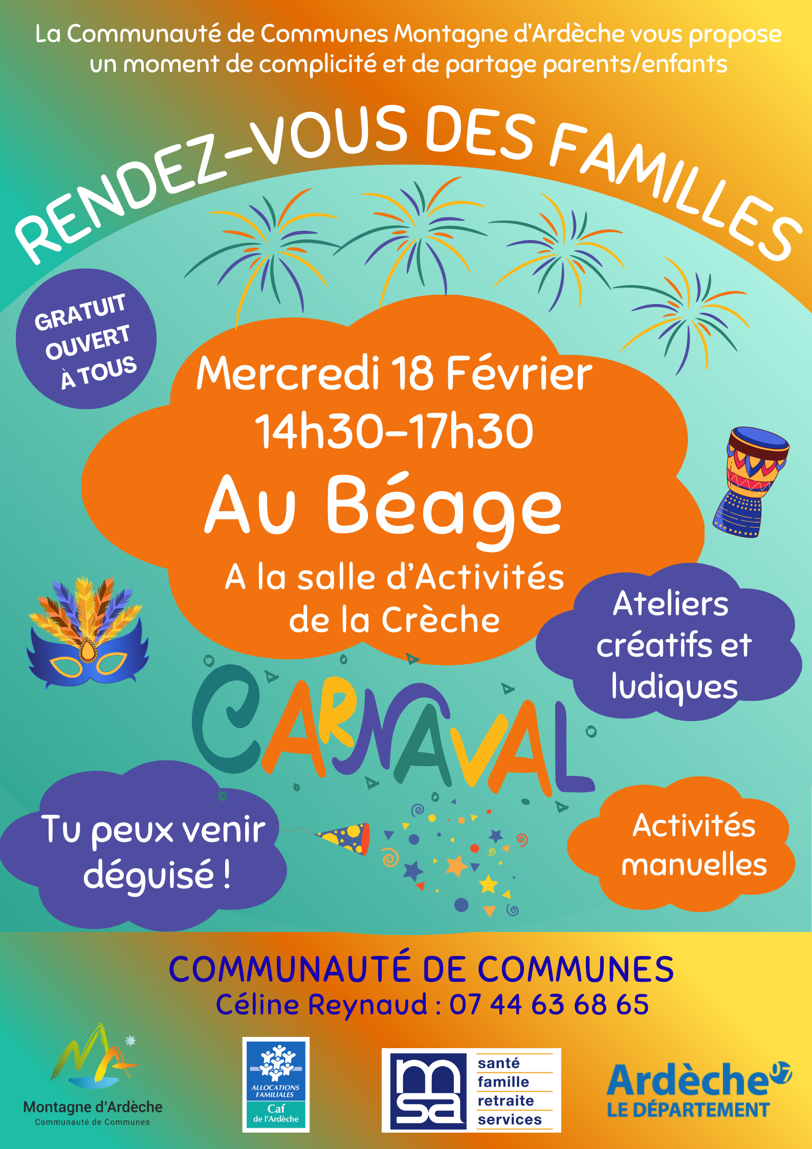 18 Février RDV des Familles Le Béage